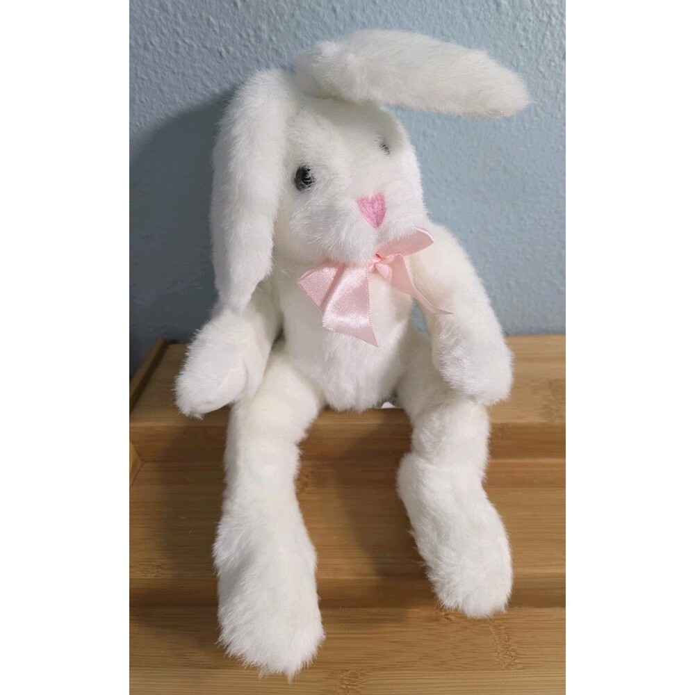 Vintage Kelloggs Co White Bunny Rabbit Floppy Plush 13" Sasco 1997 Cereal Promo